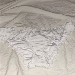 White ruffle bikini bottoms
